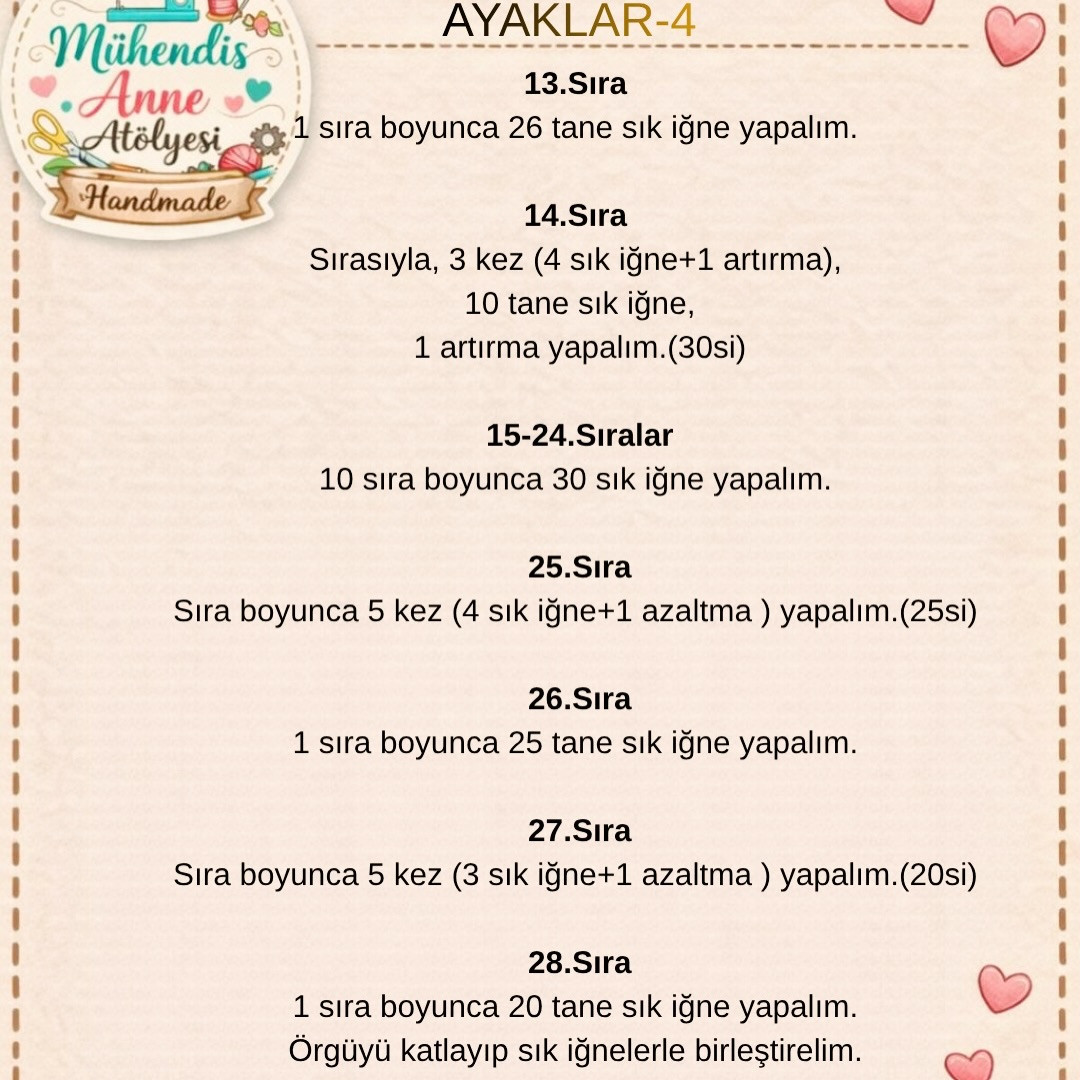 Felicia Amigurumi Tarifi - Kafası ve Burun Yapım Adımları