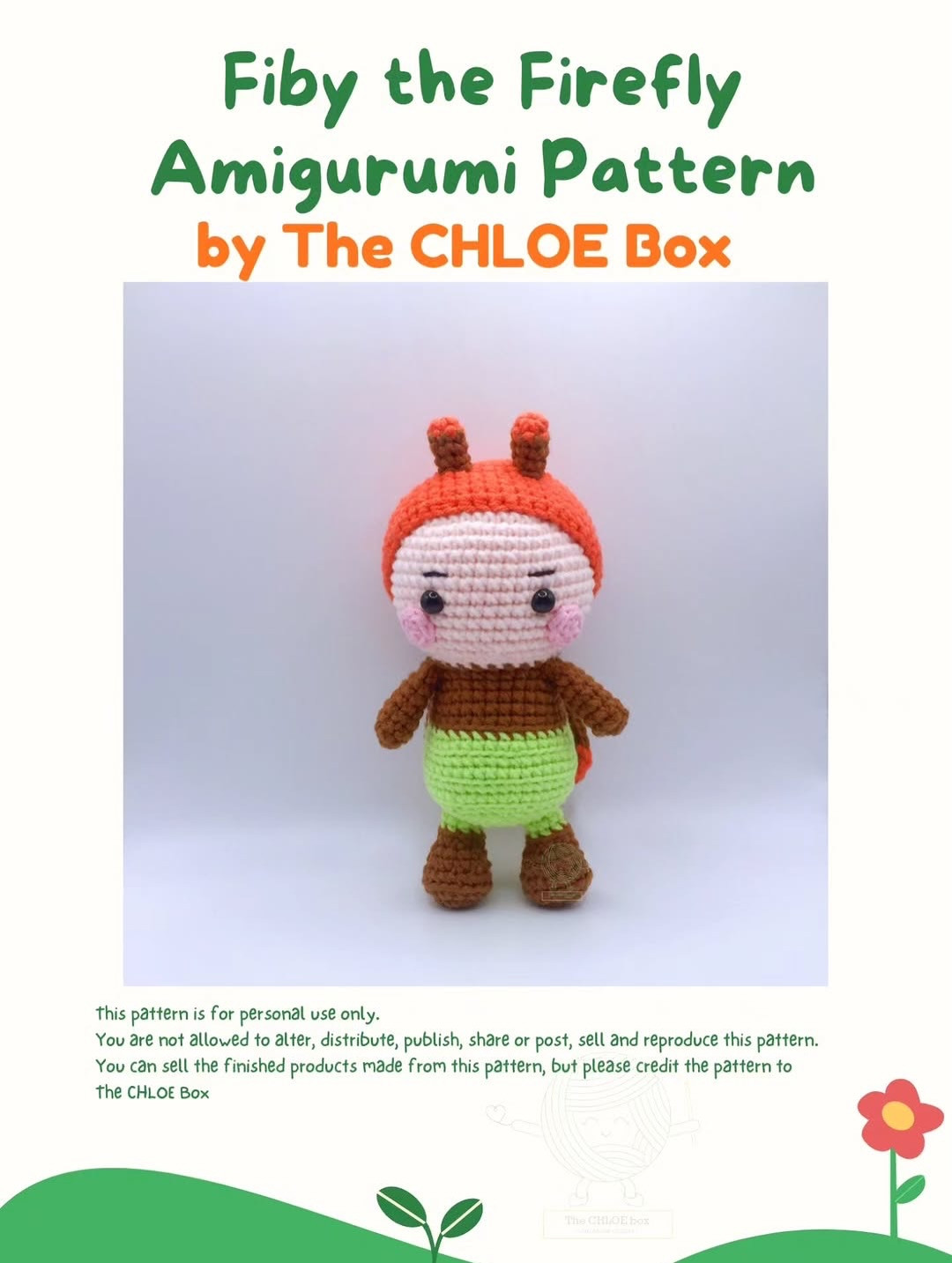 Fiby the Firefly Amigurumi Crochet Pattern by The CHLOE Box