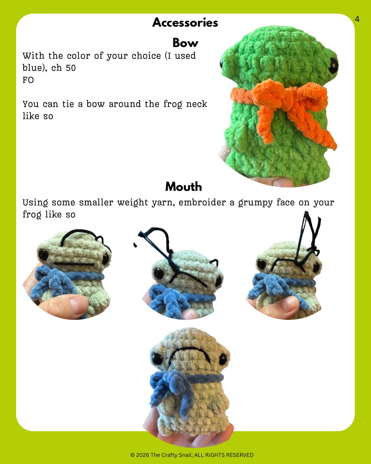 Finn the Frog No-Sew Crochet Pattern