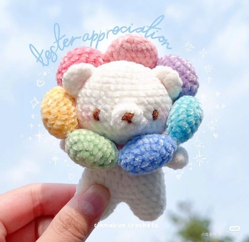 Flower Bear Doll Crochet Pattern: Complete Amigurumi Tutorial with Colorful Flower Hat