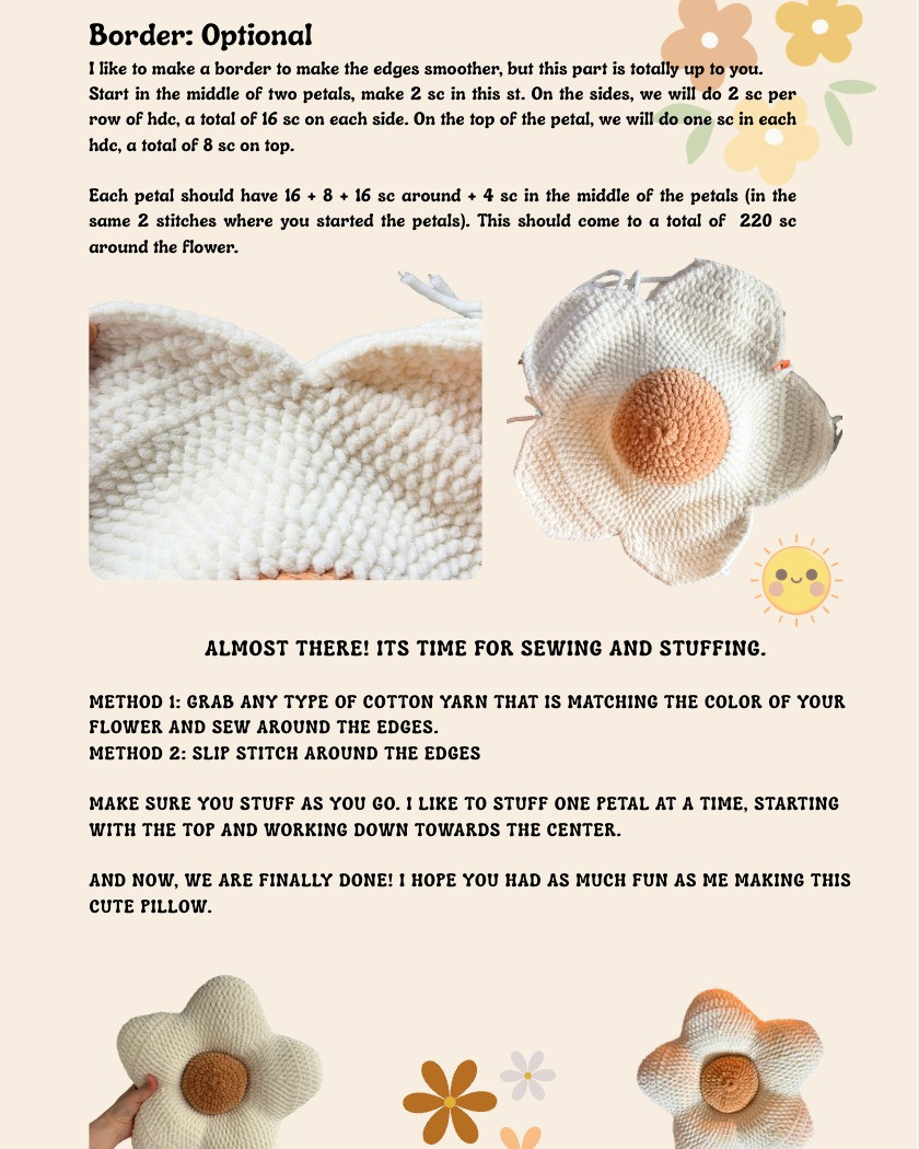 Flower Pillow Crochet Pattern: Free Beginner-Friendly Tutorial with Plush Yarn