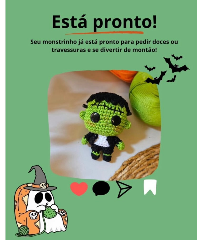 Frankenstein Amigurumi Crochet Pattern: Halloween Monster Doll Tutorial