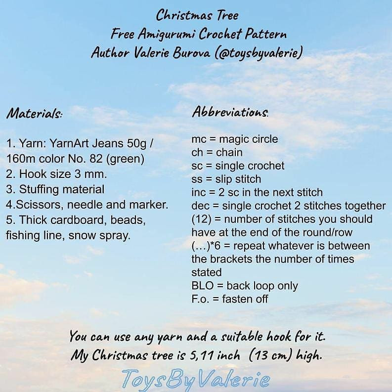 Free Amigurumi Crochet Pattern: Christmas Tree by ToysByValerie