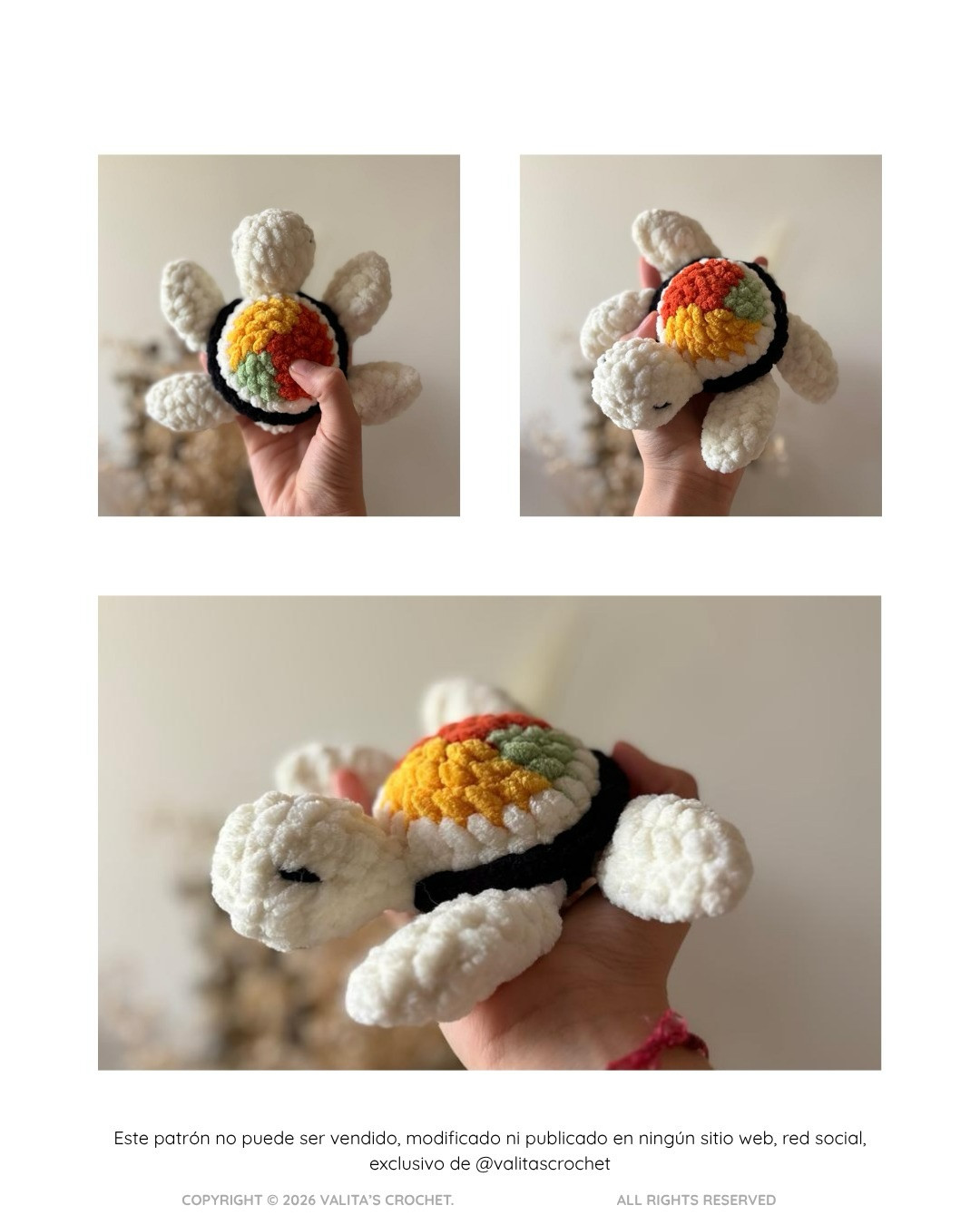 Free Amigurumi Crochet Pattern: Tortu-Sushi Turtle with Sushi Shell