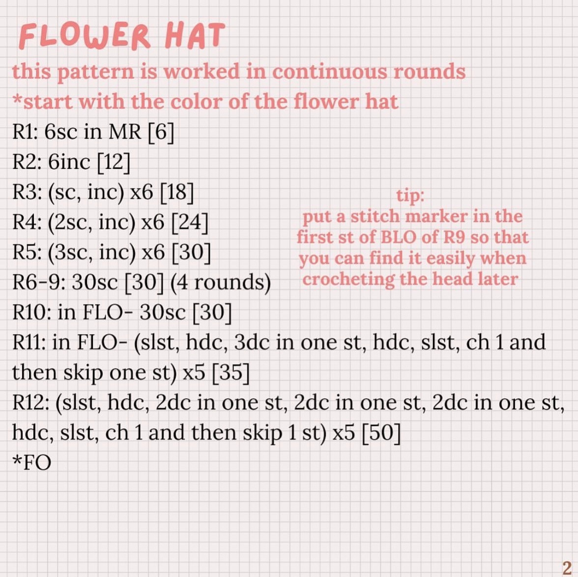 Free Amigurumi Pattern: Pochacco and Mocha with Flower Hats