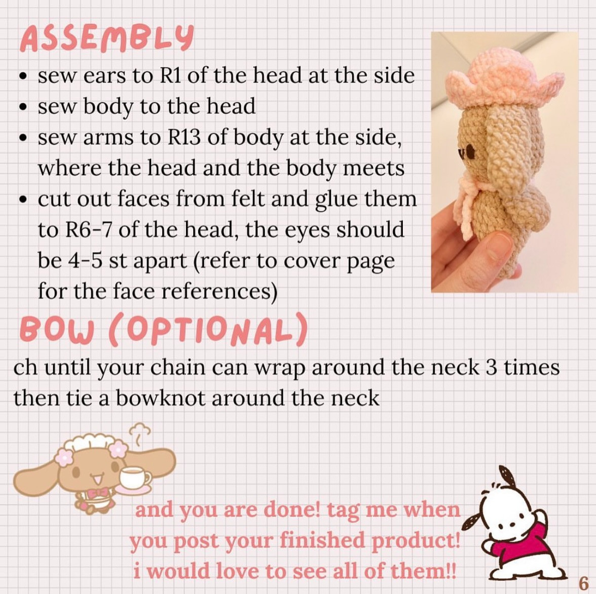 Free Amigurumi Pattern: Pochacco and Mocha with Flower Hats