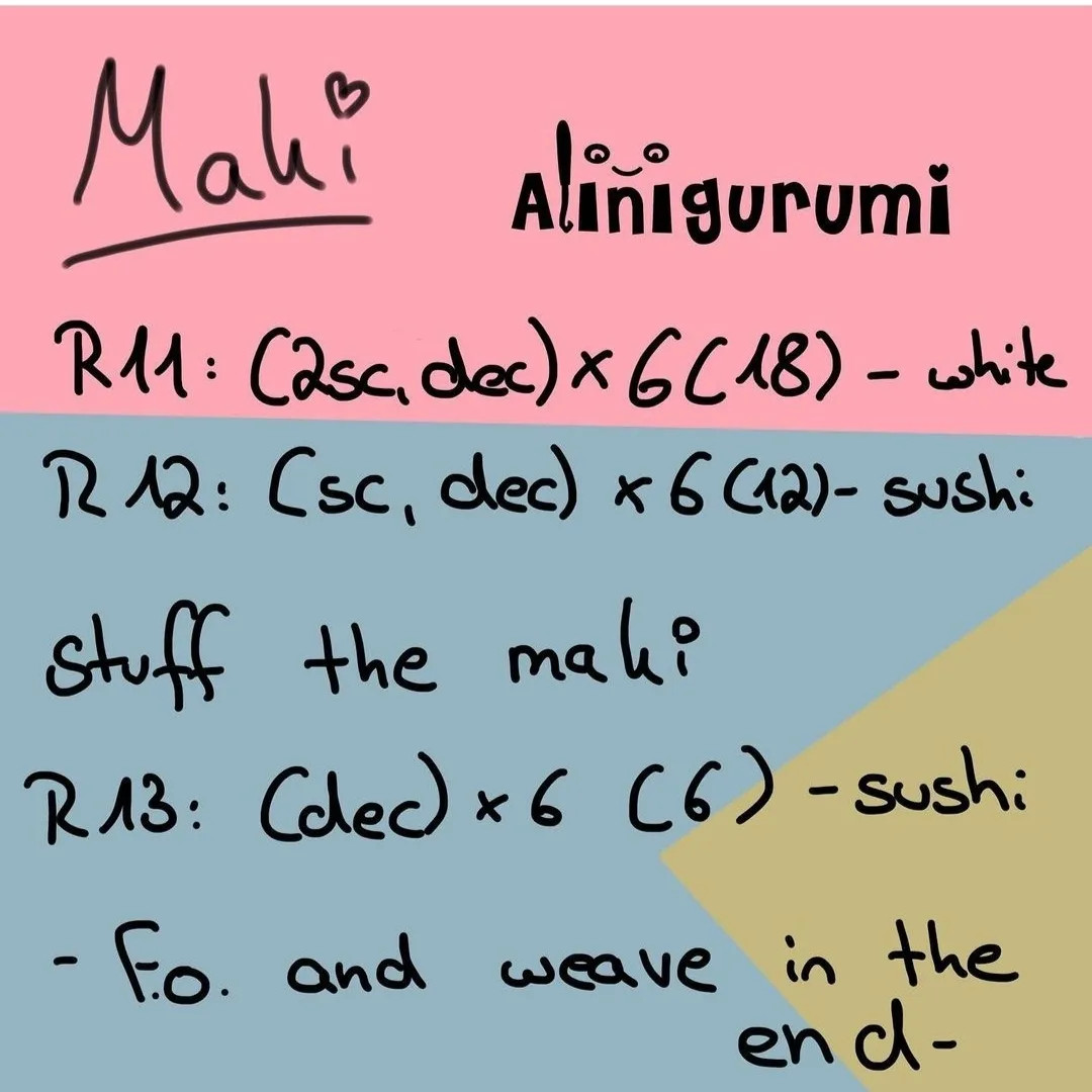 Free Amigurumi Sushi Maki Crochet Pattern by Alinigurumi