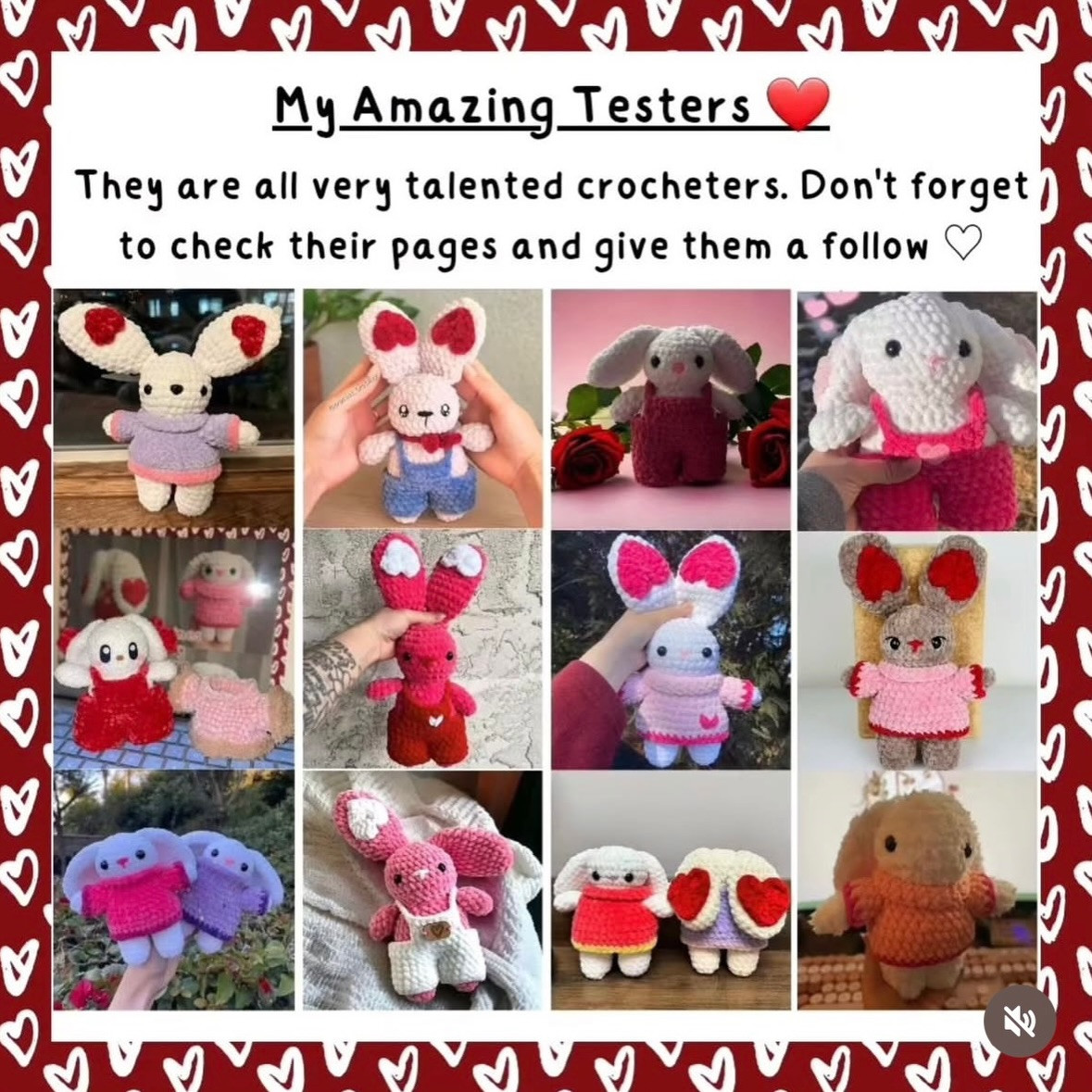 Free Amigurumi Valentine Bunny Crochet Pattern by amegurema
