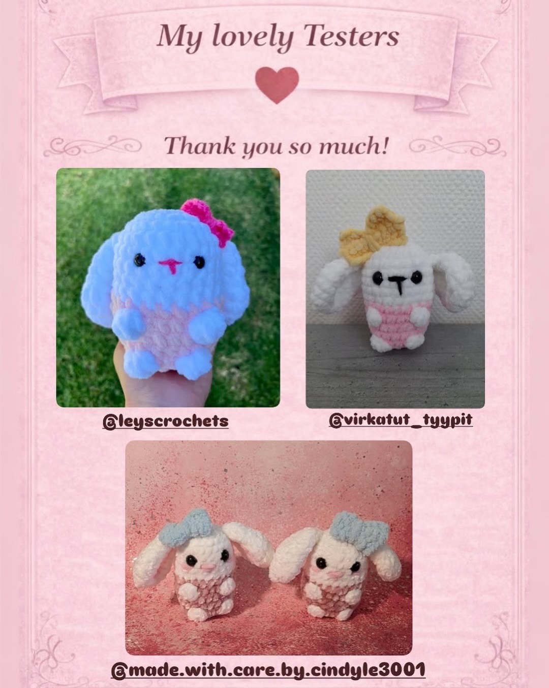 Free Baby Bunny Amigurumi Crochet Pattern by loopyzoo.y