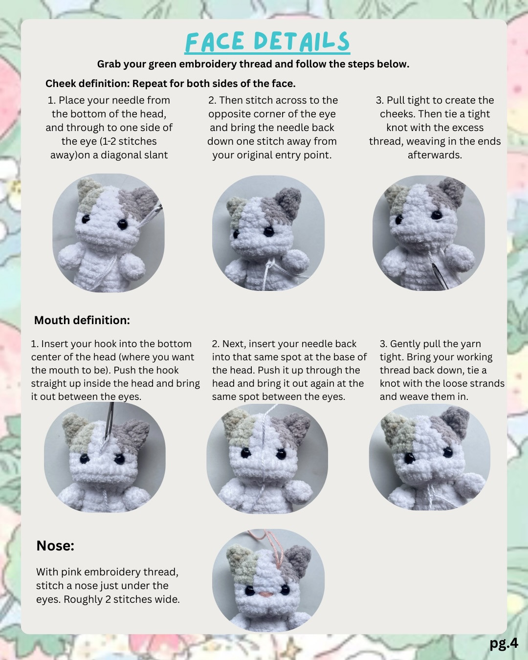 Free Baby Kitten Crochet Pattern: Calico Amigurumi Doll with Purple Jumper Tutorial
