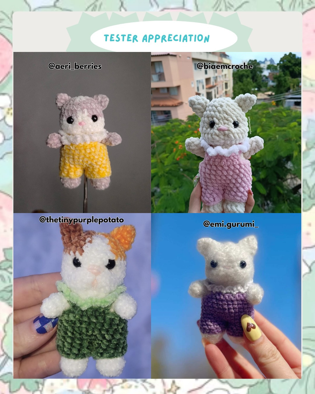 Free Baby Kitten Crochet Pattern: Calico Amigurumi Doll with Purple Jumper Tutorial