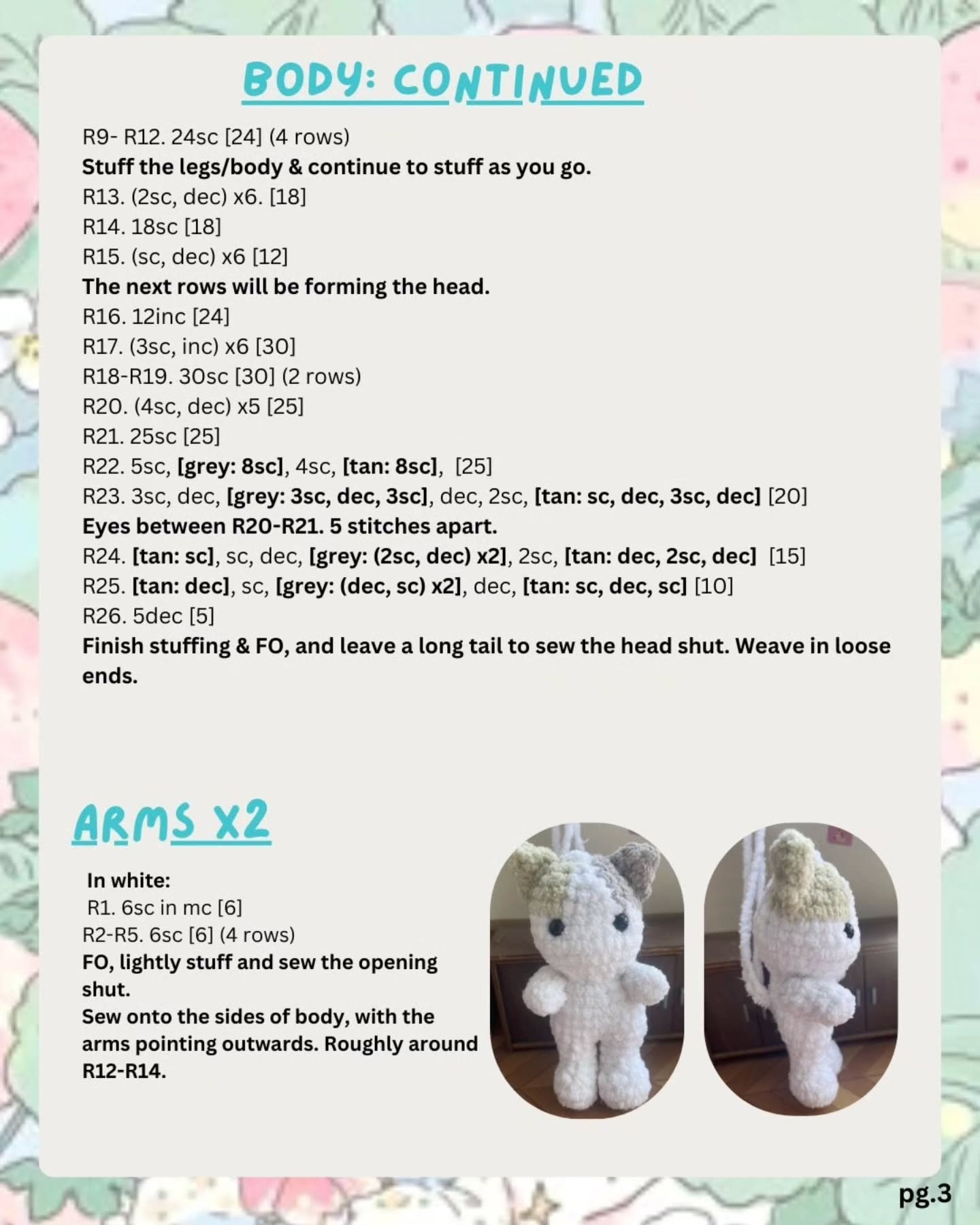 Free Baby Kitten Crochet Pattern: Easy Amigurumi Tutorial with Materials and Step-by-Step Instructions