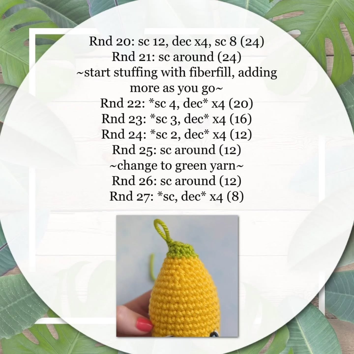 Free Banana Amigurumi Crochet Pattern by Storybook Crochet