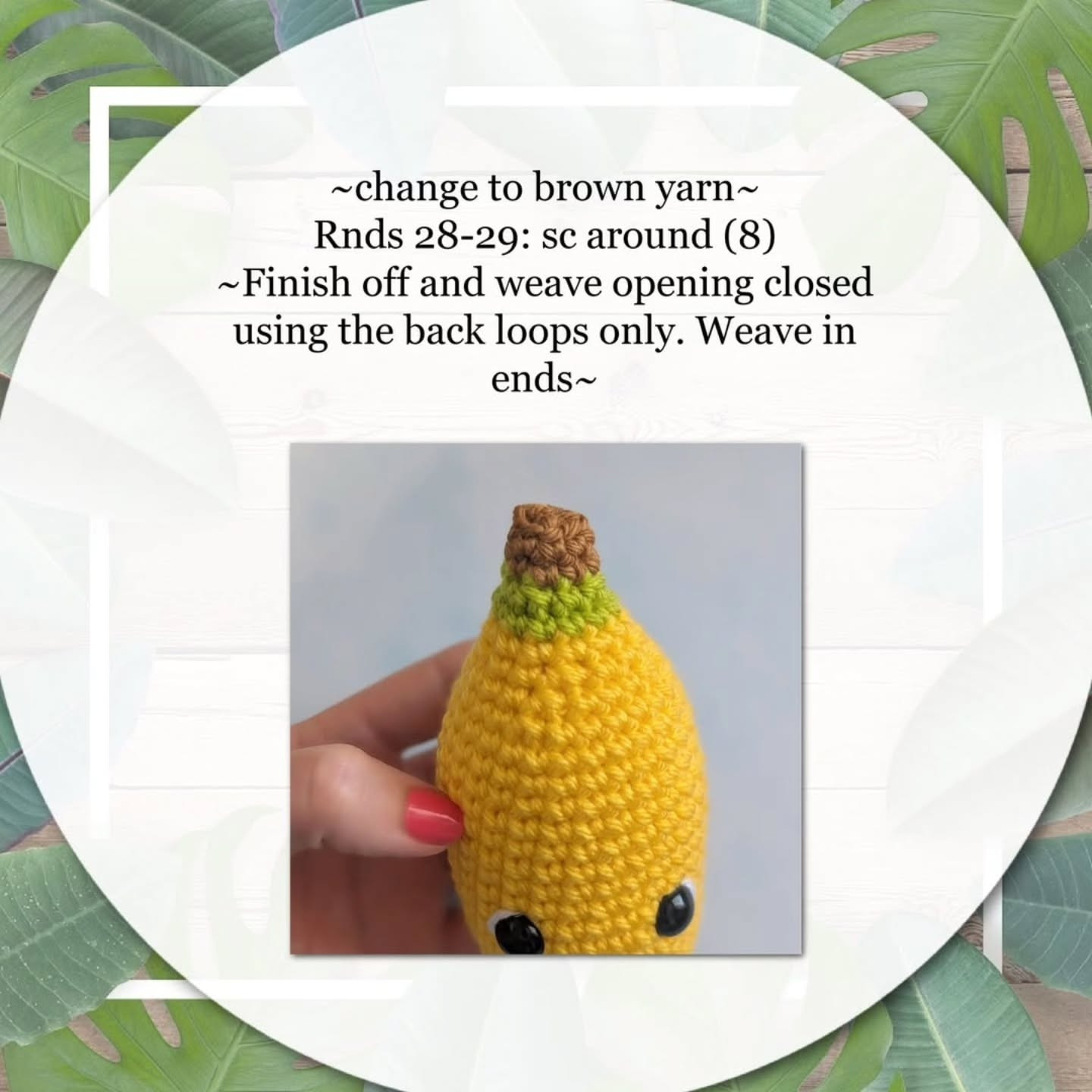 Free Banana Amigurumi Crochet Pattern by Storybook Crochet