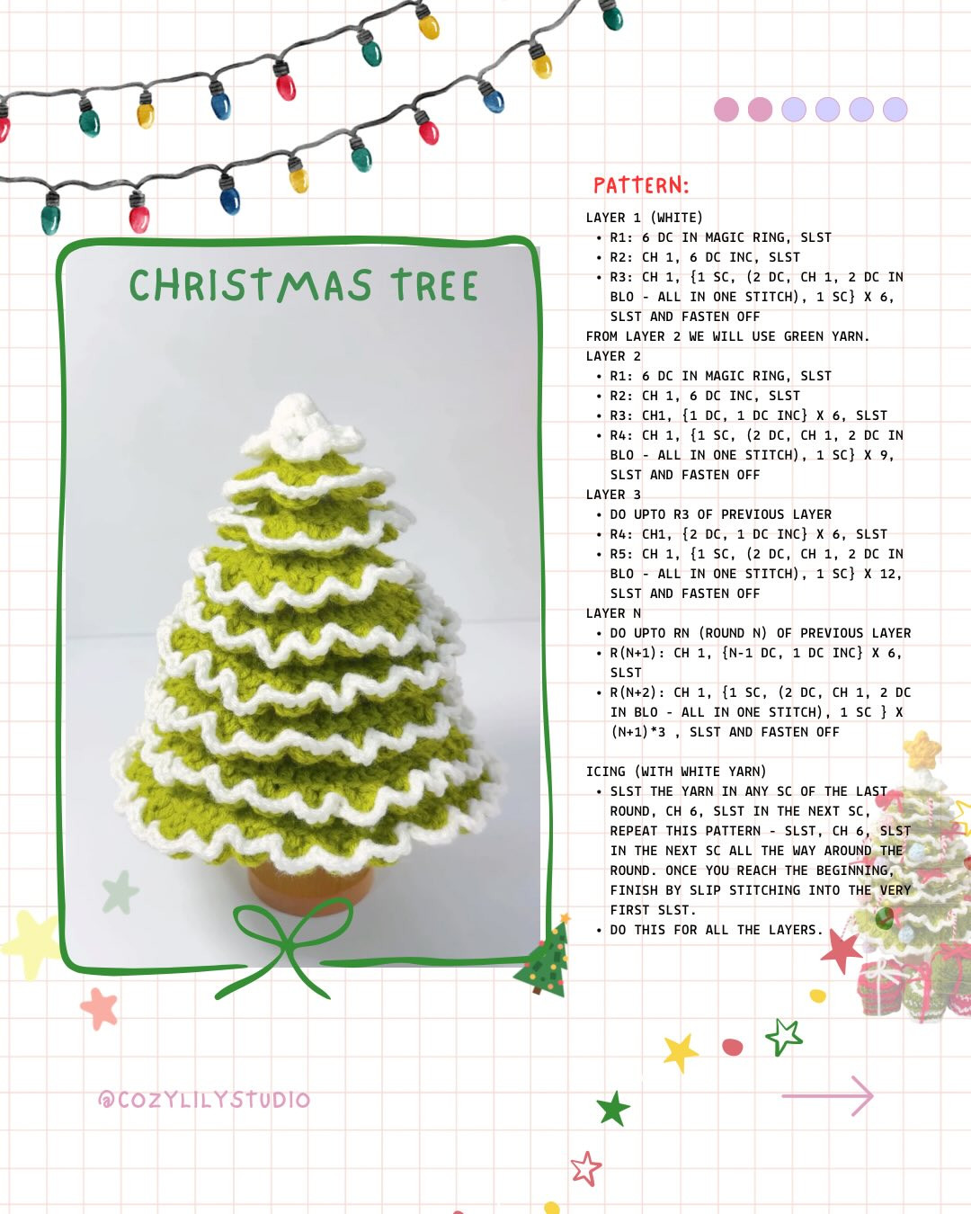 Free Christmas Crochet Patterns: Mini Tree, Star, Gift Boxes and Ornaments