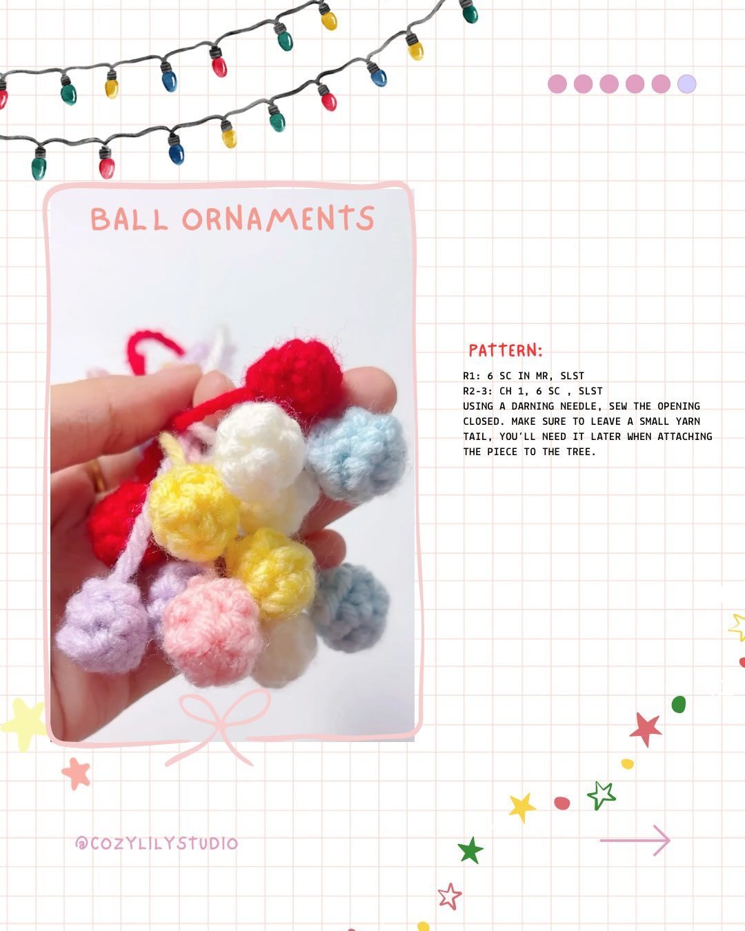 Free Christmas Crochet Patterns: Mini Tree, Star, Gift Boxes and Ornaments