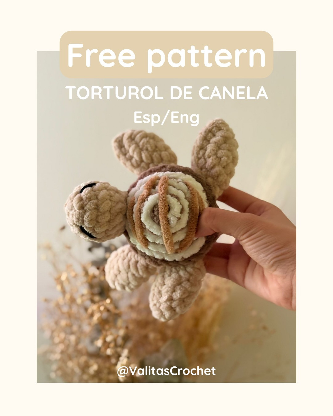 Free Cinnamon Roll Turtle Amigurumi Crochet Pattern with Detailed Instructions
