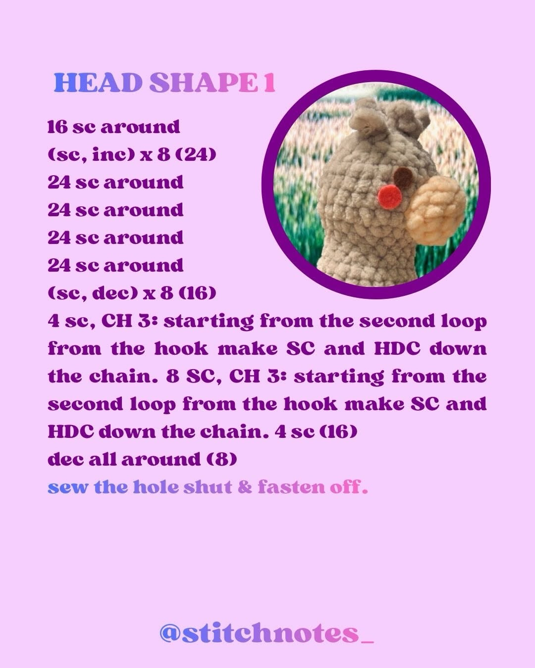 Free Crochet Alpaca Pattern: Almost No-Sew Amigurumi Doll Tutorial by Stitchnotes