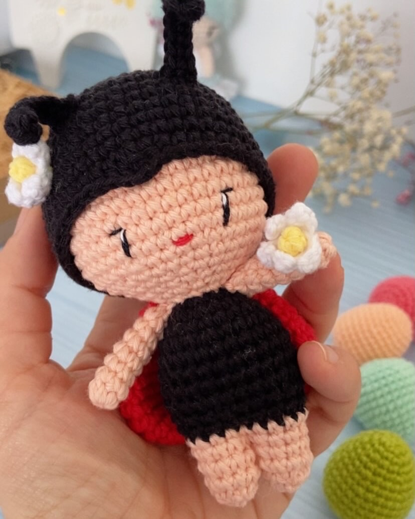 Free Crochet Amigurumi Ladybug Doll Pattern - Part 1 Materials & Intro