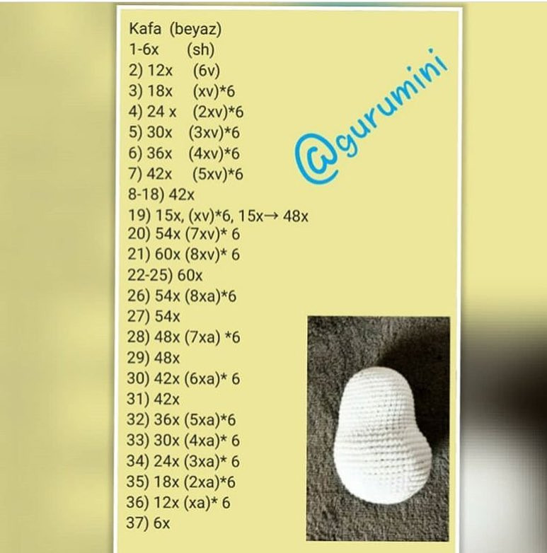 Free Crochet Amigurumi Snoopy Pattern: Head, Body, Arms, Ears, Nose and Legs Instructions