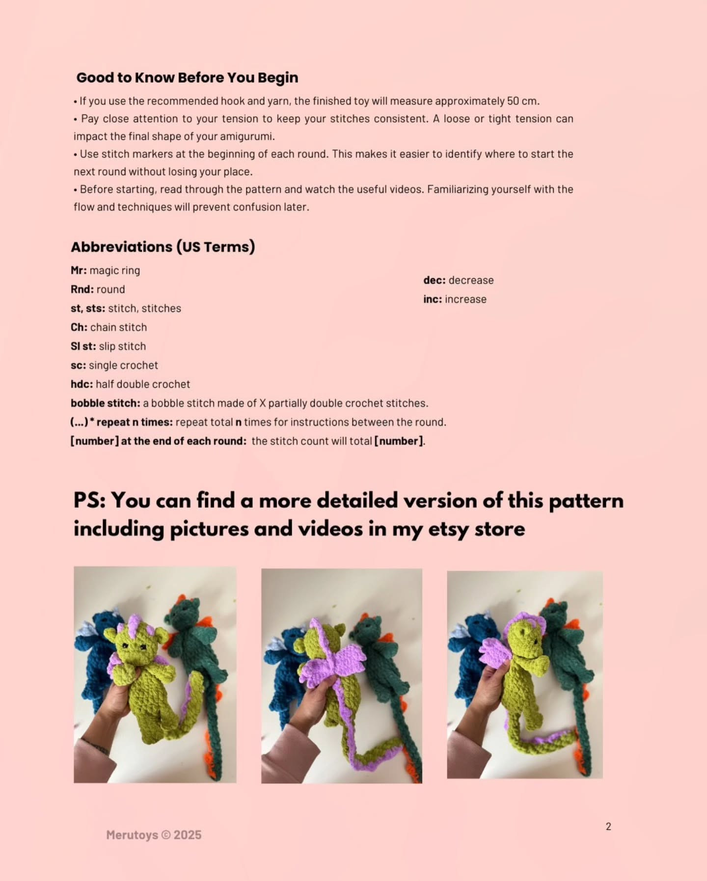 Free Crochet Baby Dragon Amigurumi Pattern - Step-by-Step Guide