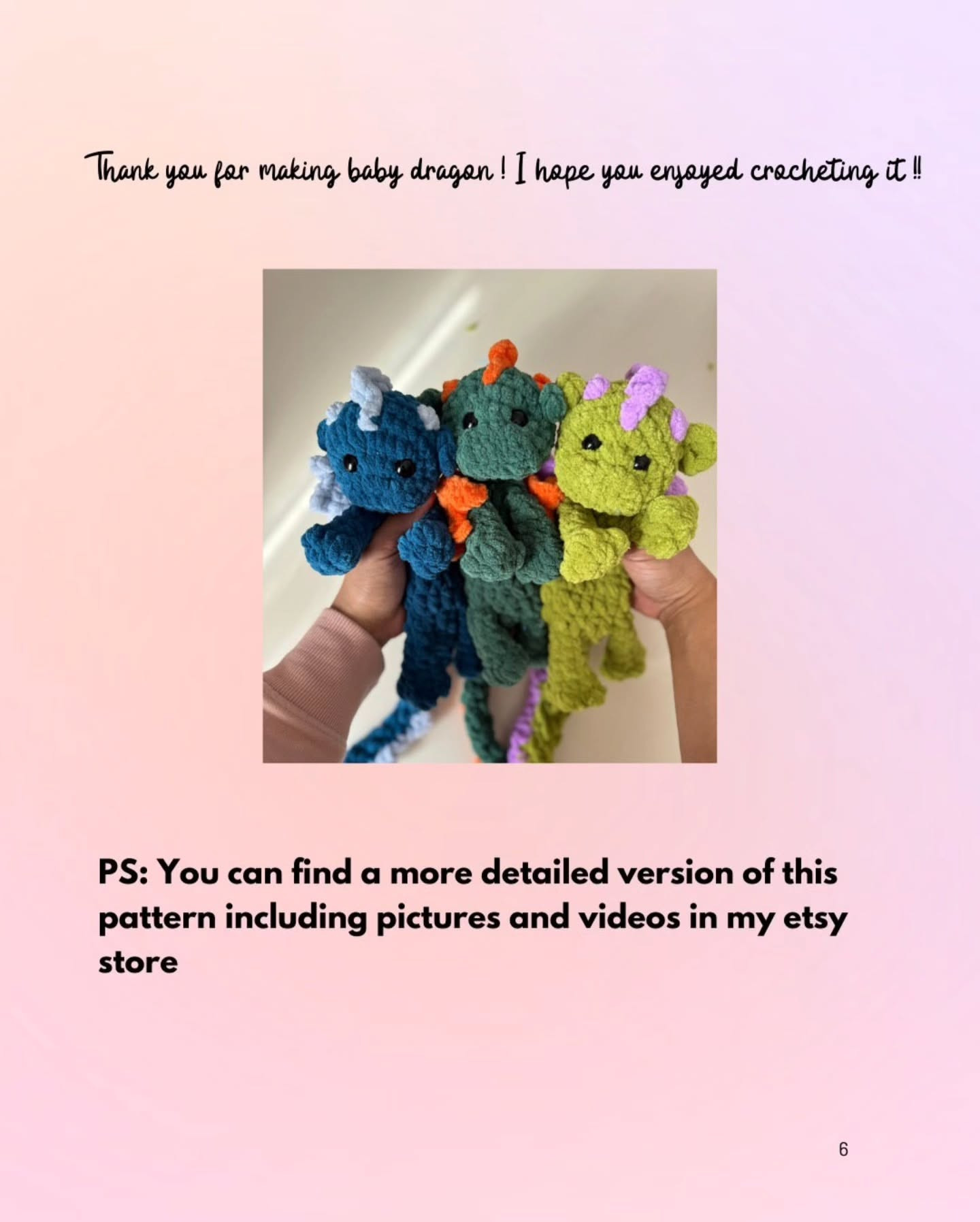 Free Crochet Baby Dragon Amigurumi Pattern - Step-by-Step Guide