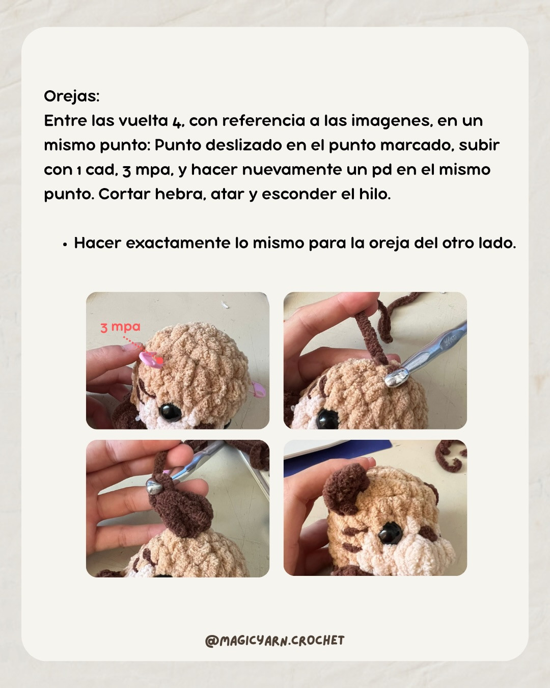 Free Crochet Baby Otter Pattern - Brown Chenille Amigurumi Tutorial with Instructions
