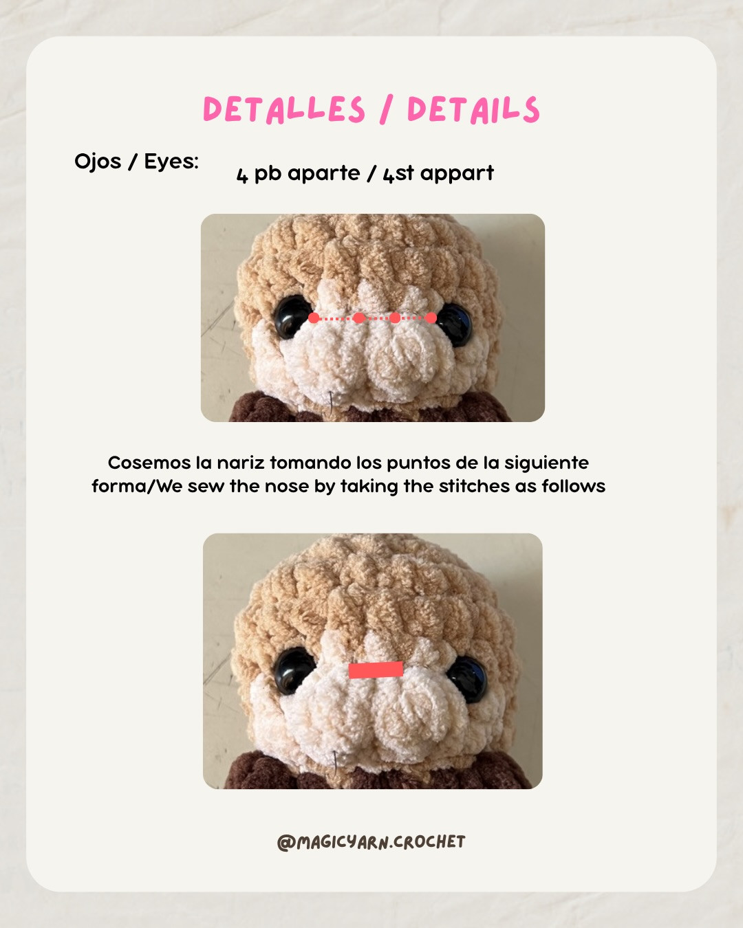Free Crochet Baby Otter Pattern - Brown Chenille Amigurumi Tutorial with Instructions