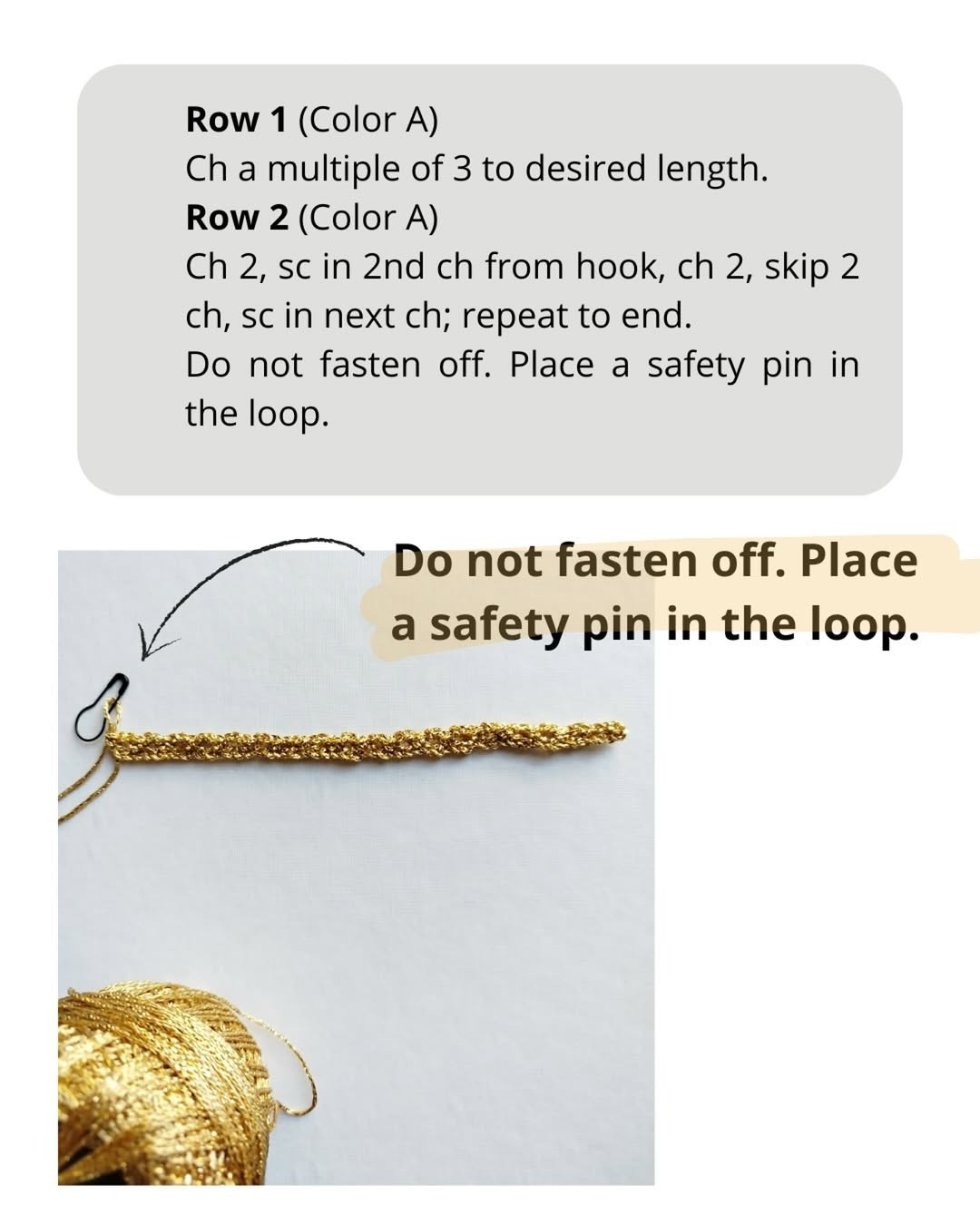 Free Crochet Bracelet Pattern: Golden Thread and Red Cotton Design