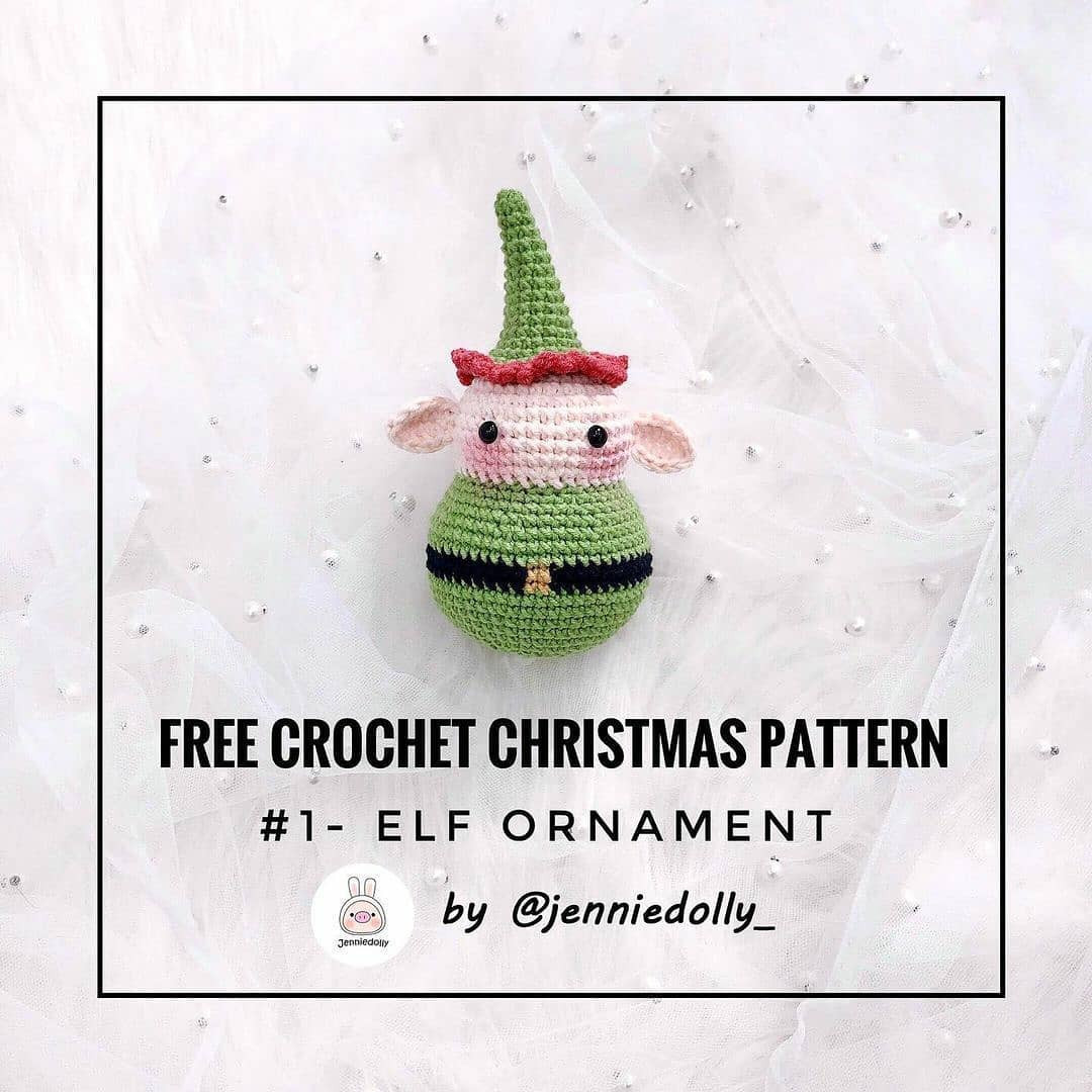 Free Crochet Christmas Pattern #1 - Elf Ornament