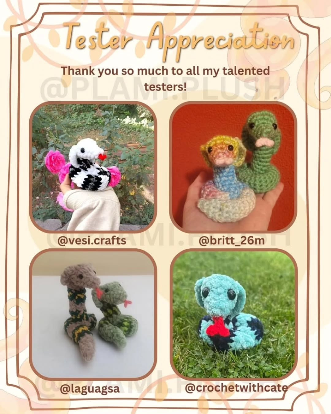 Free Crochet Cobra Amigurumi Pattern - No-Sew Instructions with Chenille Yarn