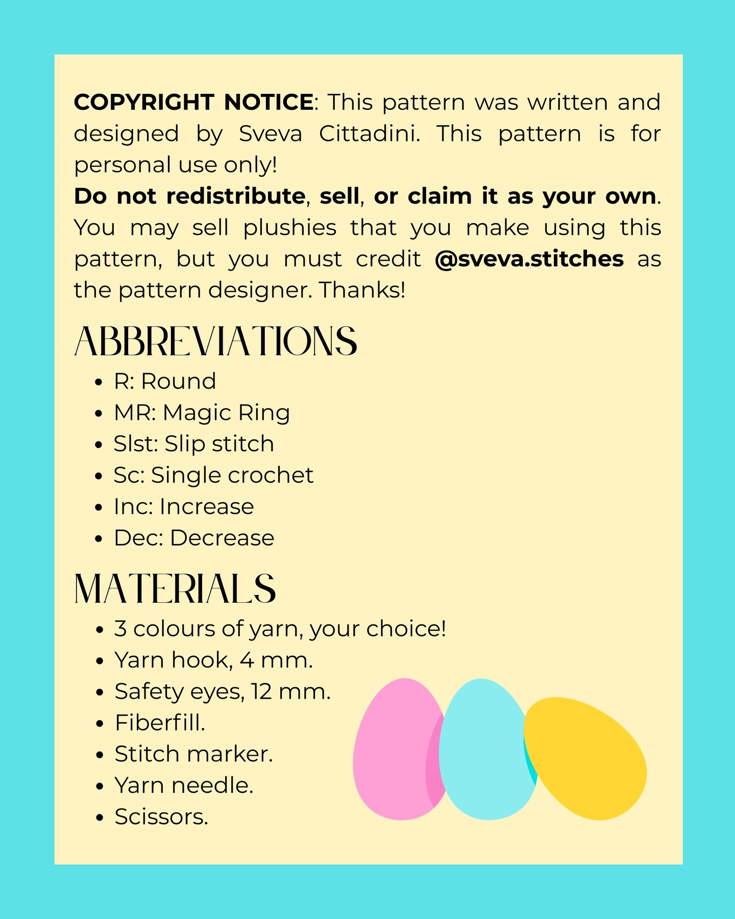 Free Crochet Easter Egg Plushie Pattern - Cute Amigurumi Doll with Big Eyes