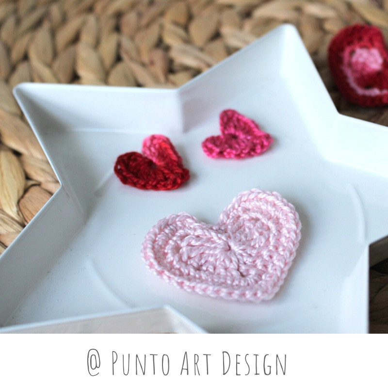 Free Crochet Heart Patterns Collection: Amigurumi, Flat Ornament, Headband, and Sweater Charts by Punto Art Design