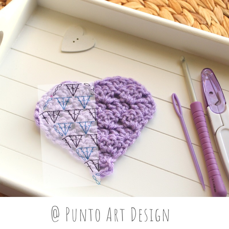Free Crochet Heart Patterns Collection: Amigurumi, Flat Ornament, Headband, and Sweater Charts by Punto Art Design