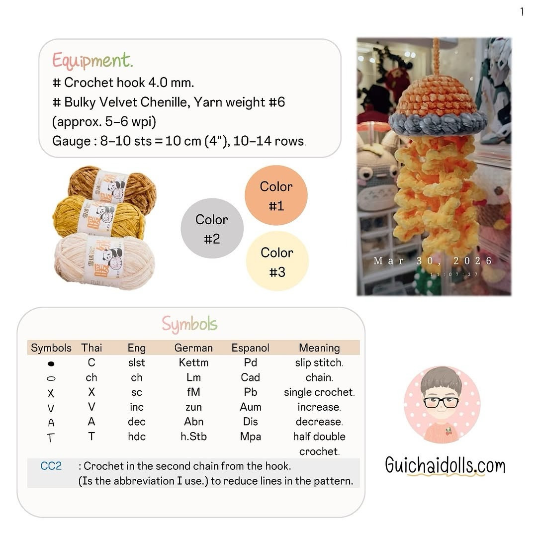 Free Crochet Jellyfish Pattern: Cute Amigurumi Ornament with Bulky Velvet Chenille Yarn