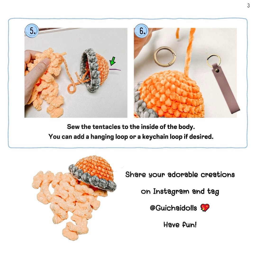 Free Crochet Jellyfish Pattern: Cute Amigurumi Ornament with Bulky Velvet Chenille Yarn