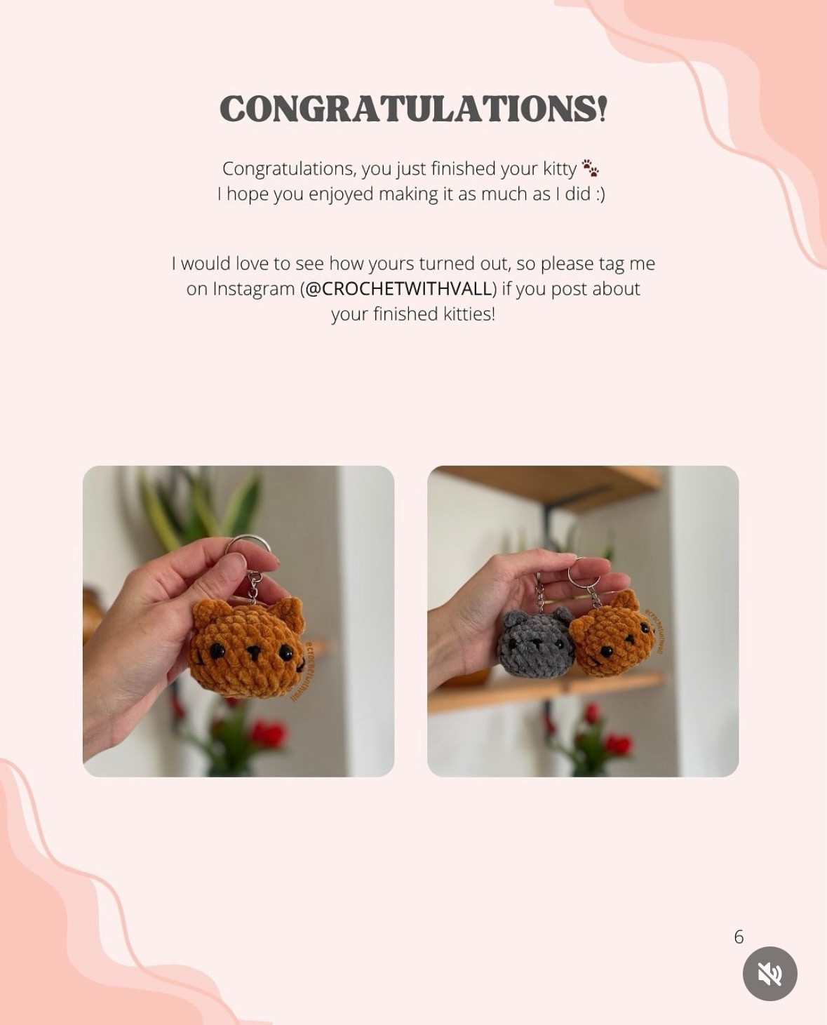 Free Crochet Kitty Keychain Pattern - Cute Amigurumi Cat Head Tutorial with Chenille Yarn Instructions