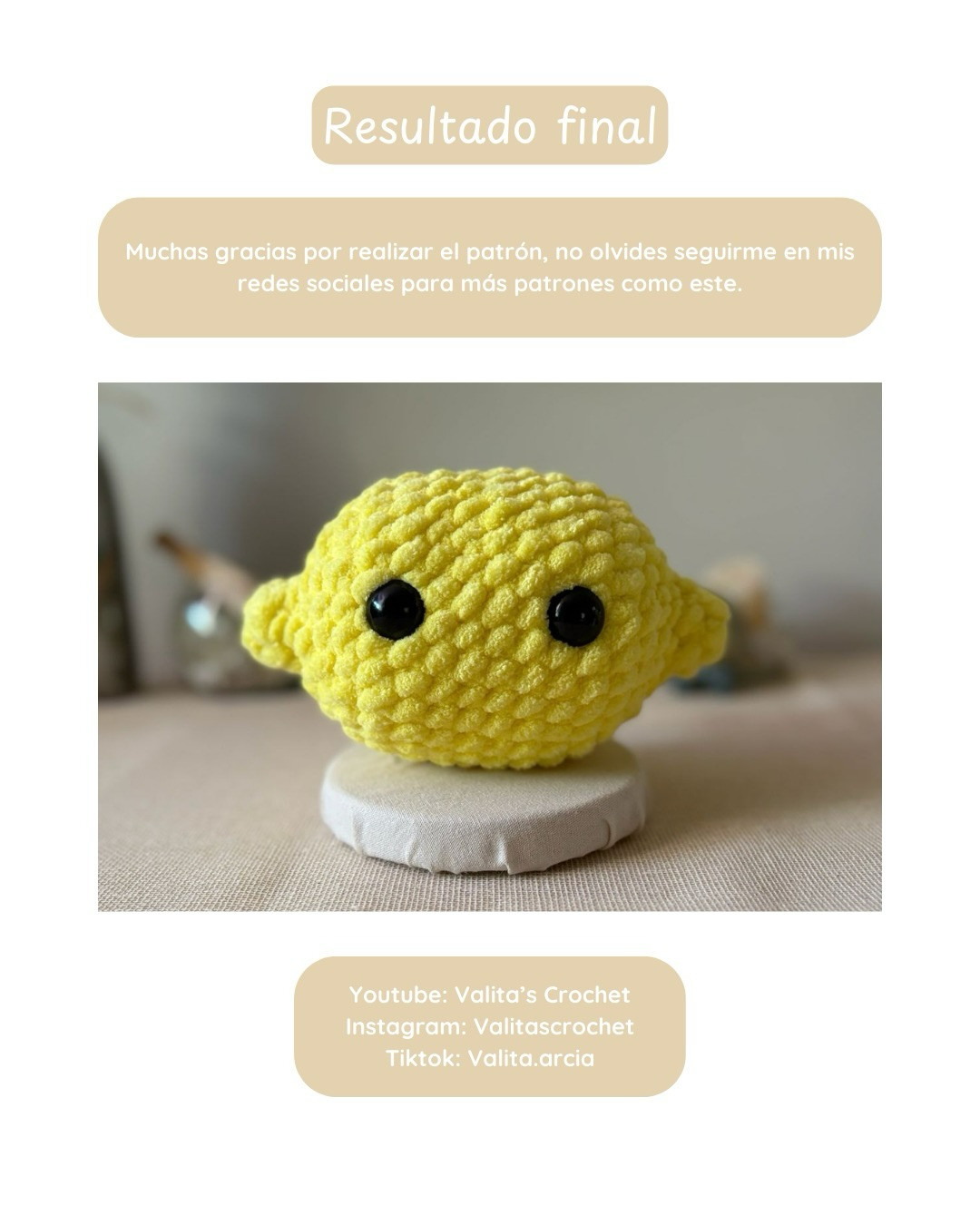 Free Crochet Lemon Amigurumi Pattern: Cute Yellow Chenille Doll Tutorial with Step-by-Step Instructions