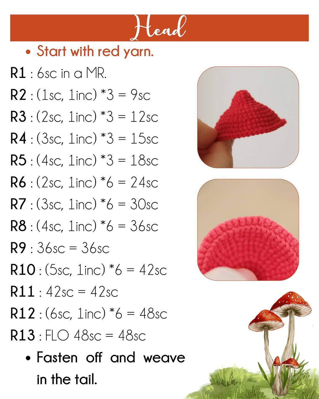 Free Crochet Pattern: Adorable Red Mushroom Bag Charm