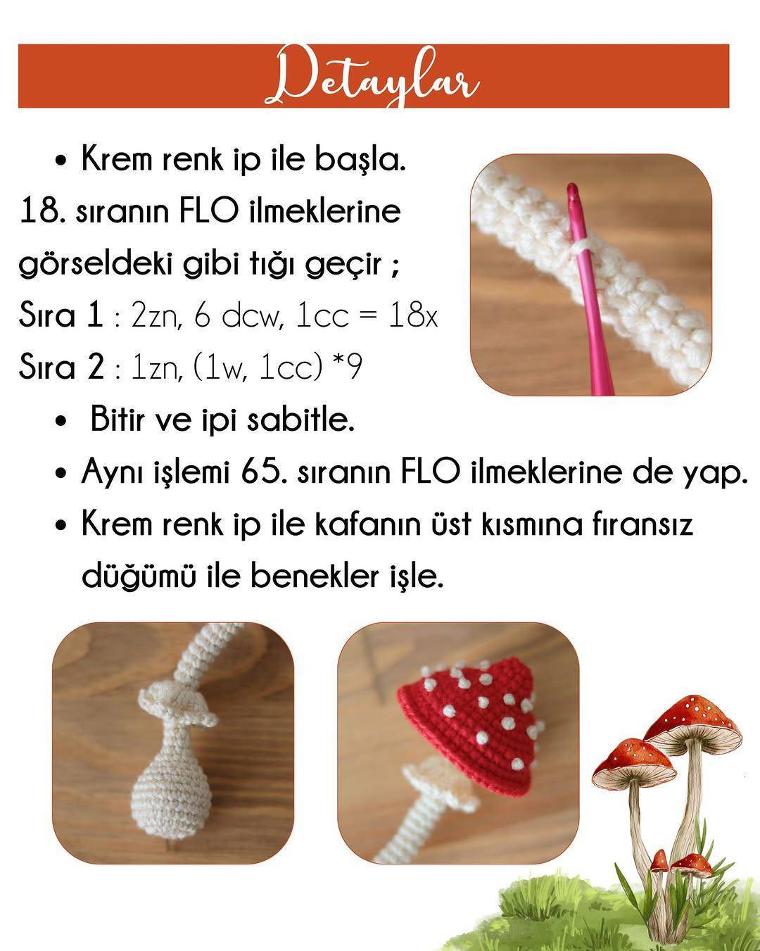 Free Crochet Pattern: Adorable Red Mushroom Bag Charm