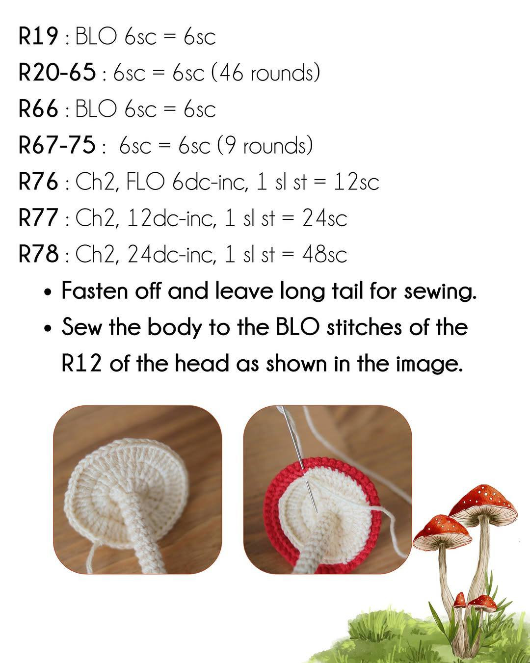 Free Crochet Pattern: Adorable Red Mushroom Bag Charm