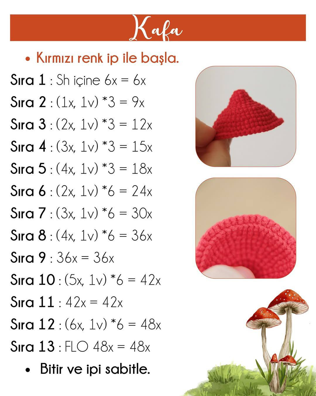 Free Crochet Pattern: Adorable Red Mushroom Bag Charm
