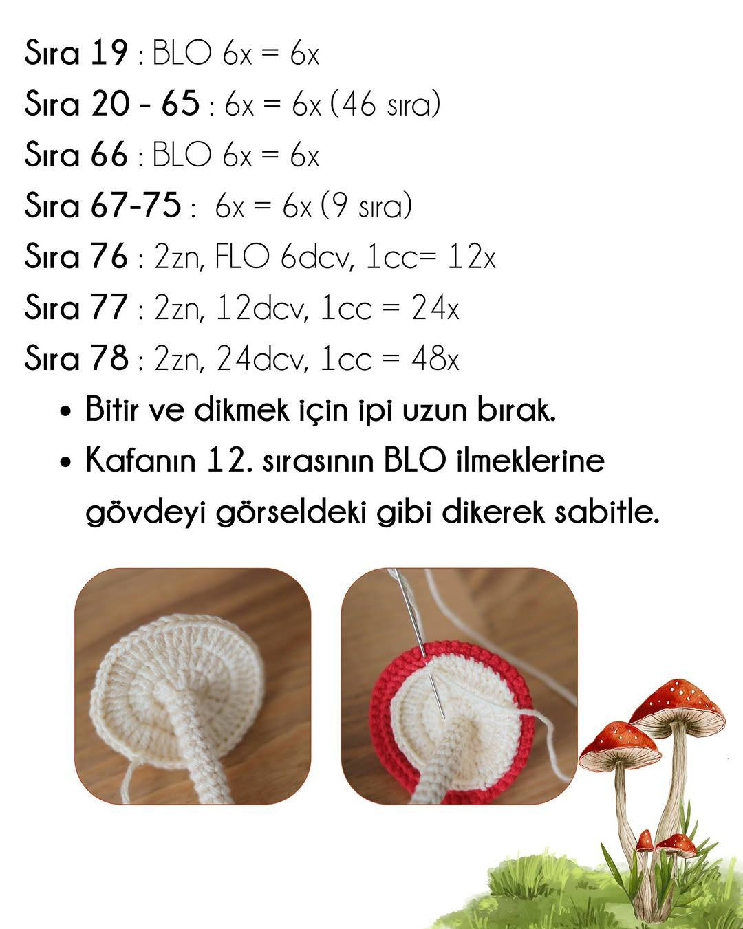 Free Crochet Pattern: Adorable Red Mushroom Bag Charm