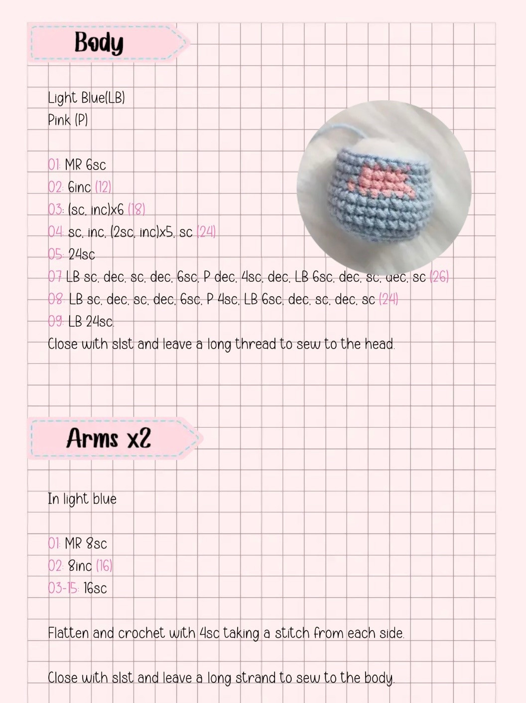 Free Crochet Pattern: Baby Cry x Powerpuff Girls Amigurumi Dolls