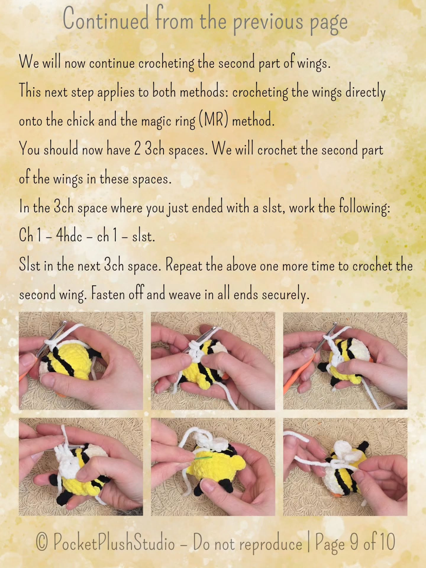 Free Crochet Pattern: Bumblebee Chick - Cute Yellow and Black Striped Amigurumi Doll