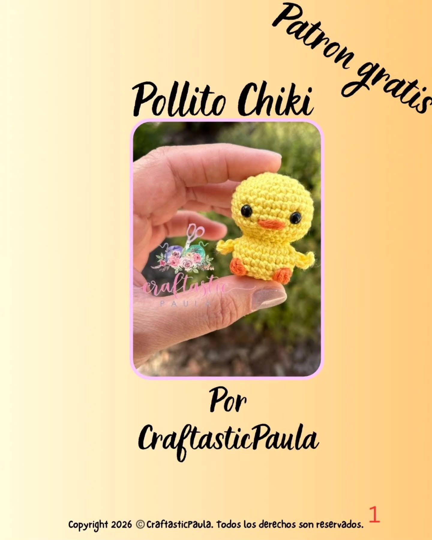 Free Crochet Pattern: Chiki the Mini Chick Amigurumi by CraftasticPaula