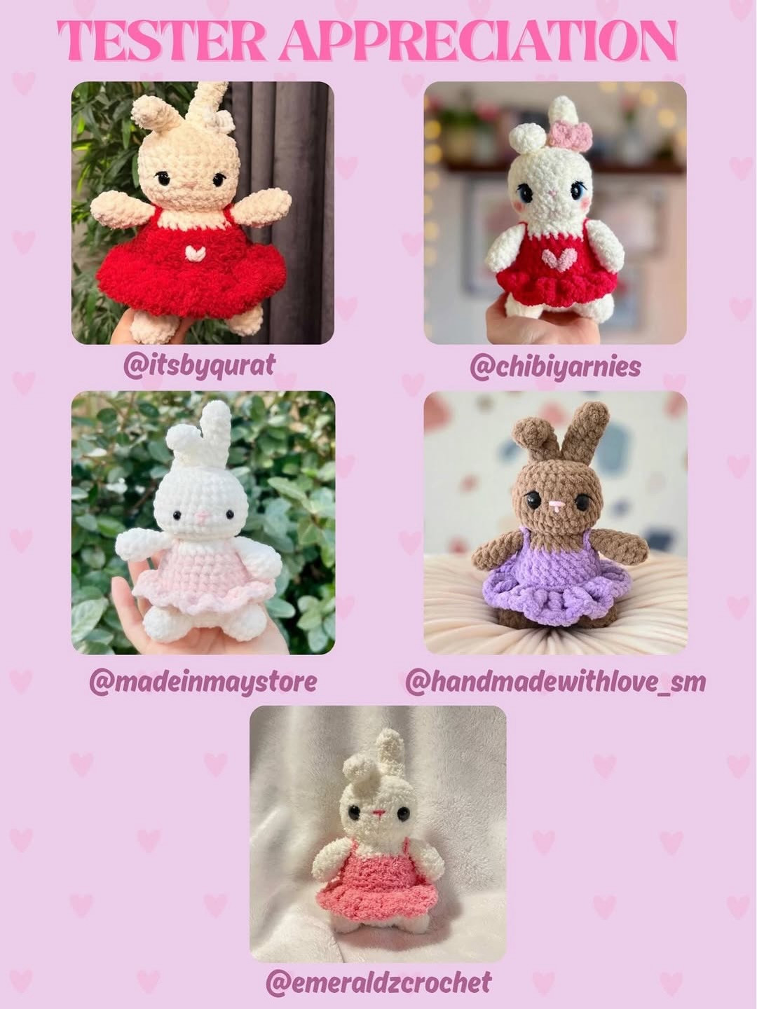 Free Crochet Pattern: Chubby Ballerina Bunny with Pink Dress
