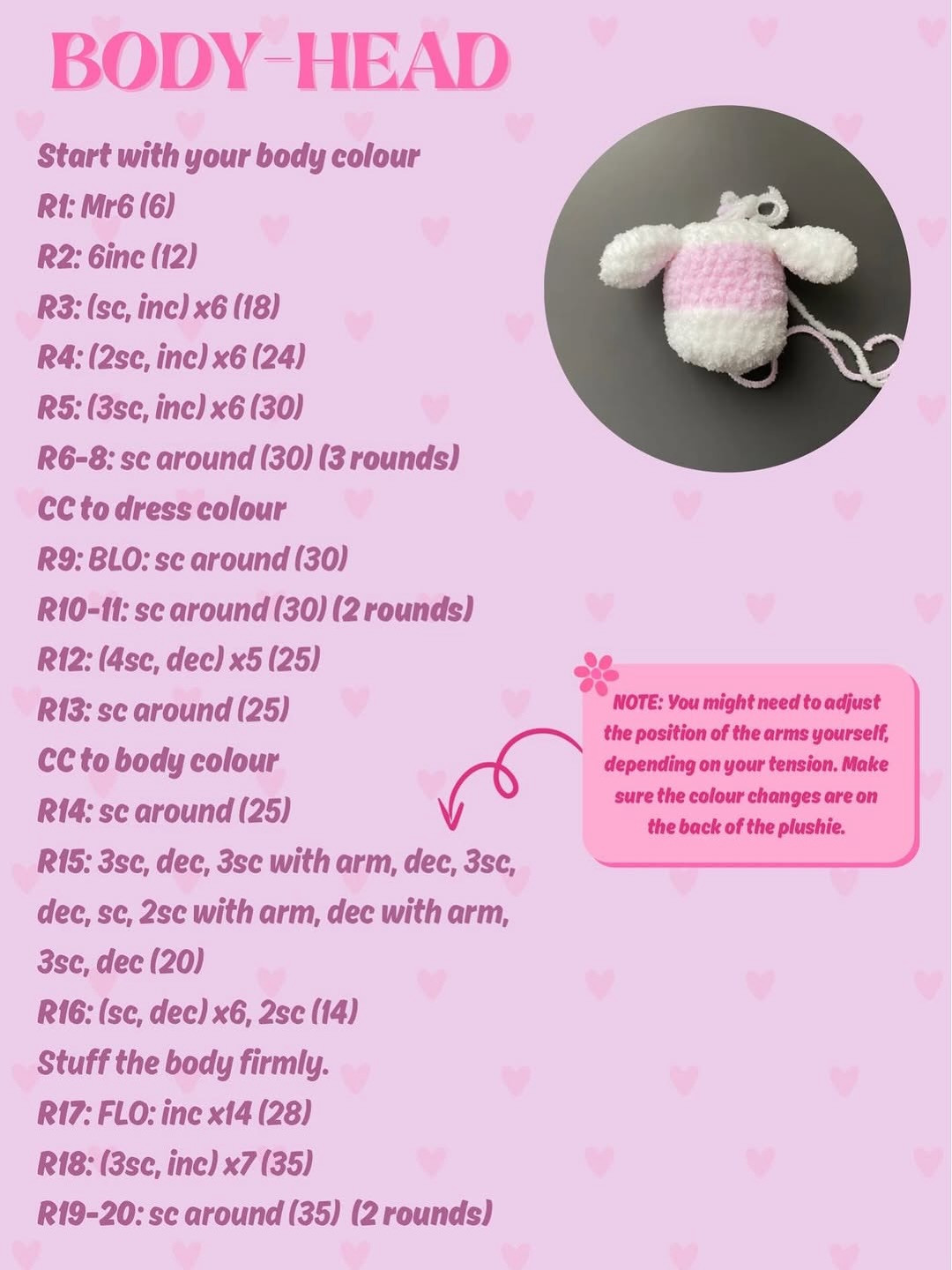 Free Crochet Pattern: Chubby Ballerina Bunny with Pink Dress