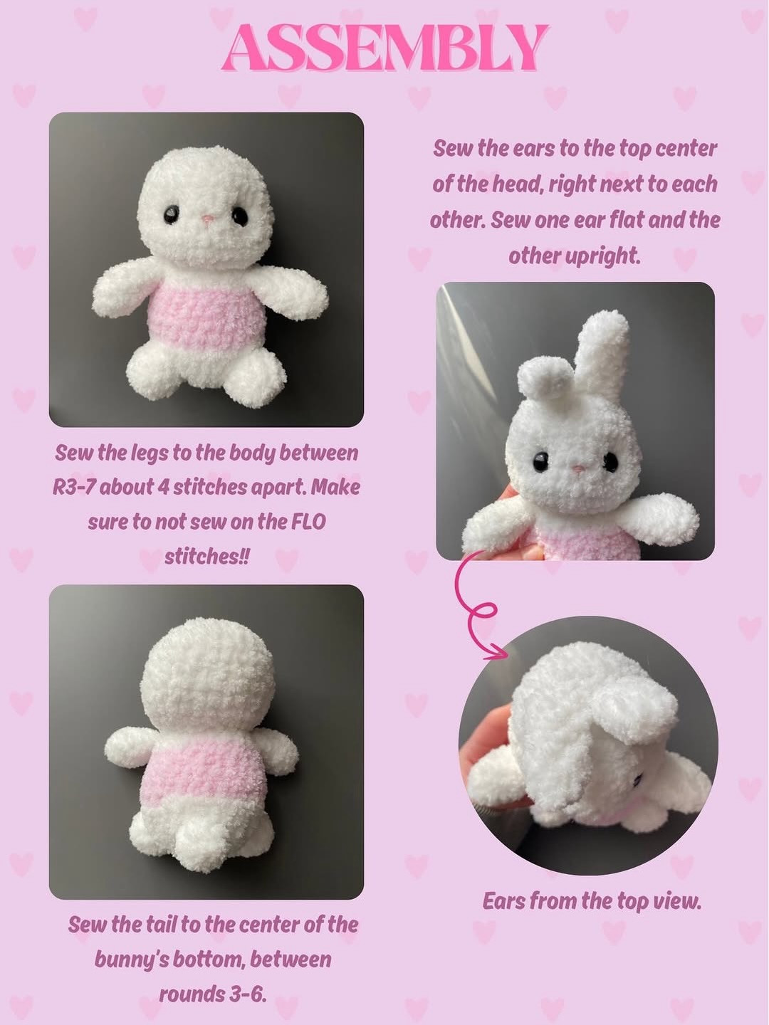 Free Crochet Pattern: Chubby Ballerina Bunny with Pink Dress