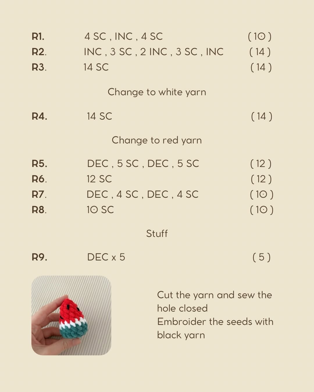 Free Crochet Pattern: Chubby Summer Capybara with Watermelon and Swim Ring